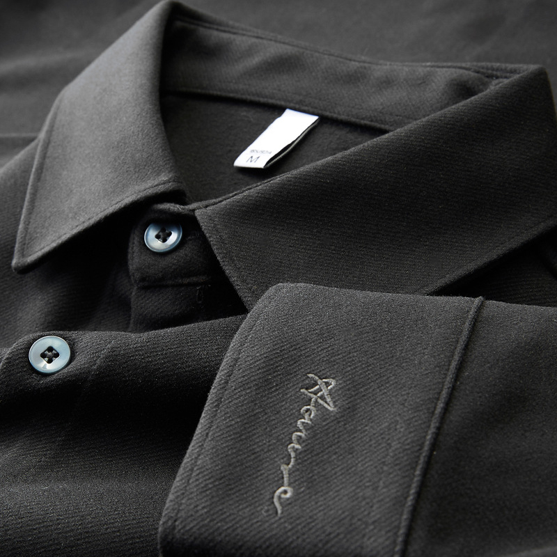 Muška košulja - Slim fit, četvrtasti ovratnik, dugi rukav, vezenje, poliester 81-90%