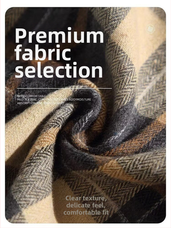 Särk ruudulise mustriga, laper-kaelaga särk, pikad varrukad, vaba lõikega (puuvillase segust materjal)