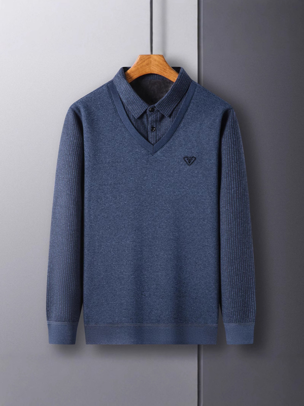 Meeste triibuline fliisvooderiga särk, pikkade varrukatega, slim fit, polüester 51–70%