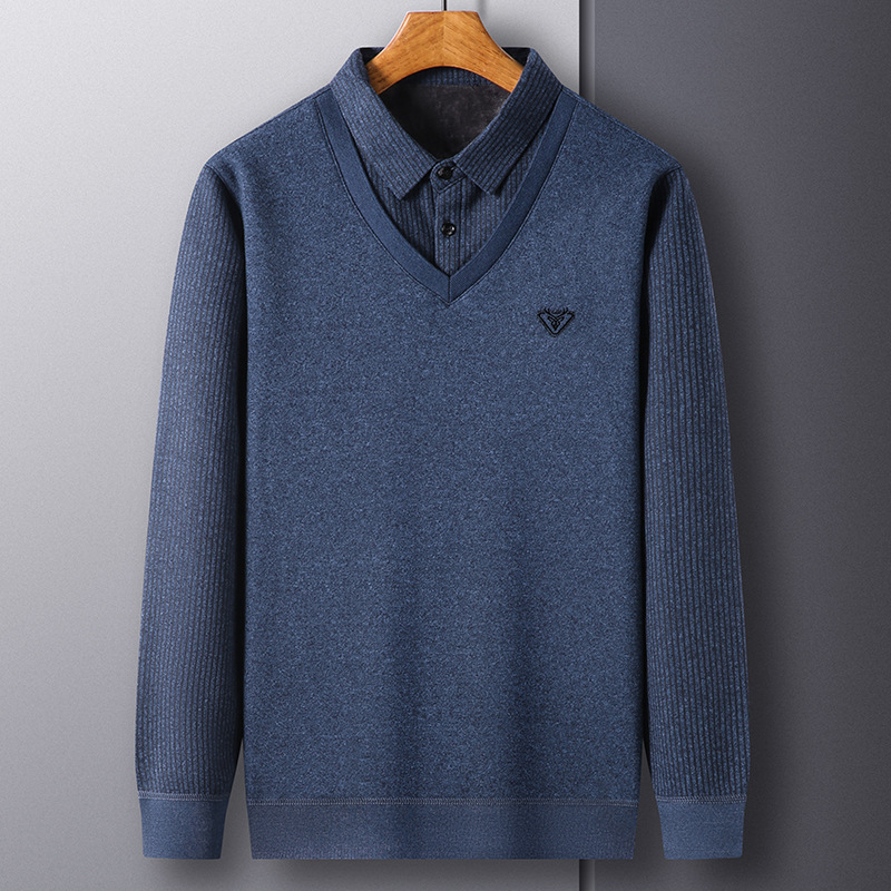 Meeste triibuline fliisvooderiga särk, pikkade varrukatega, slim fit, polüester 51–70%