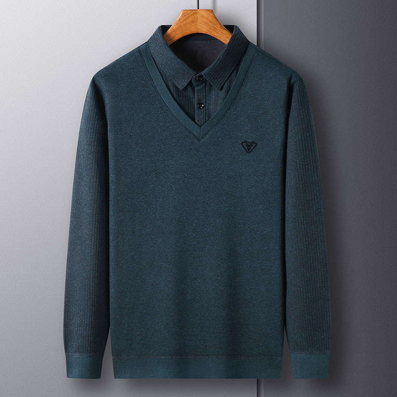 Meeste triibuline fliisvooderiga särk, pikkade varrukatega, slim fit, polüester 51–70%