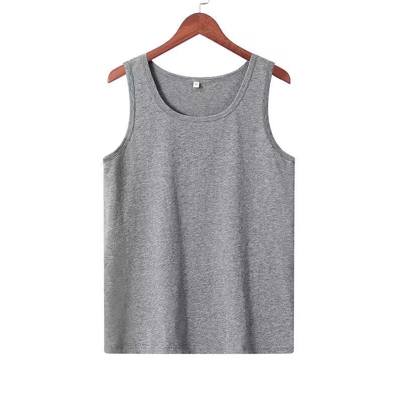 Meeste sport vest 100% puuvillast, liikumiseks, suveks, kevad 2024, sirge helm