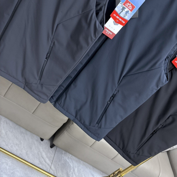 Talvine välistöö vest-jakk paksendatud soojusega, nailon 88%, seisukael, külgtaskud