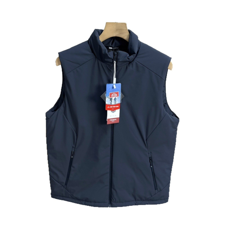 Talvine välistöö vest-jakk paksendatud soojusega, nailon 88%, seisukael, külgtaskud