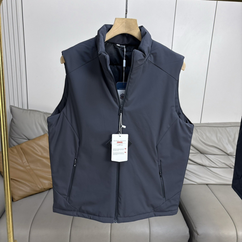 Talvine välistöö vest-jakk paksendatud soojusega, nailon 88%, seisukael, külgtaskud