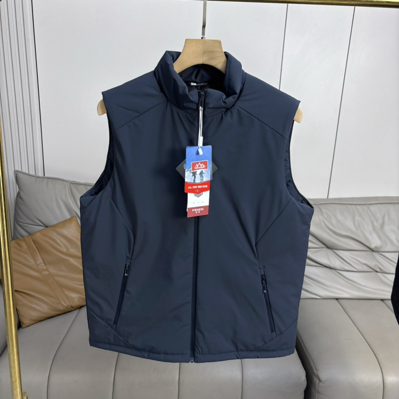 Talvine välistöö vest-jakk paksendatud soojusega, nailon 88%, seisukael, külgtaskud