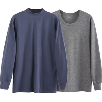 Vīriešu rudens krekls no 100% kokvilnas, ar pusi turtleneck, vienslāņu, bieza auduma