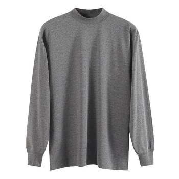 Vīriešu rudens krekls no 100% kokvilnas, ar pusi turtleneck, vienslāņu, bieza auduma