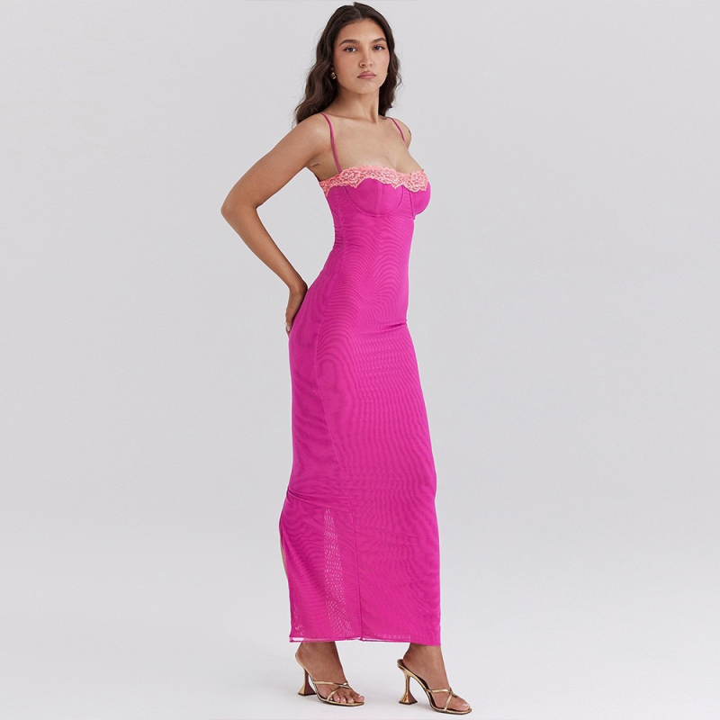 Haljina bez rukava u stilu camisole, visokim strukom, srednja duljina, materijal pamuk-poliester