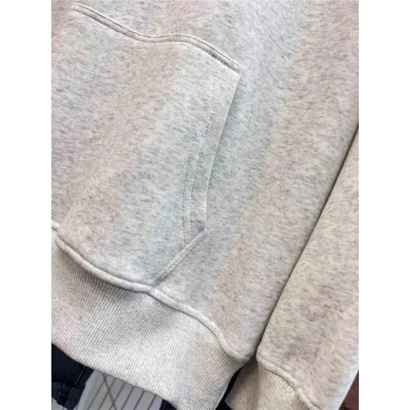 Damska dukserica s kapuljom, debeli fleece, vintage stil inspiriran nacionalnom modom, jesen/zima, bijela/siva, plus veličina, opuštena, udoban kroj