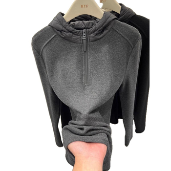 Duks s kapuljom od brushed fleece – dugi rukavi, pulover, poliester