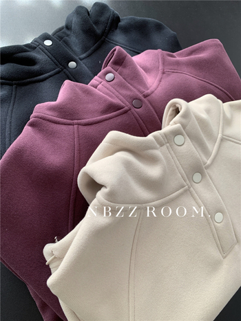 Ženski hoodie s kapuljom, 71,7% pamuka, fleec podstava, široki kroj, korejski stil, debeo, jesen-zima 2025