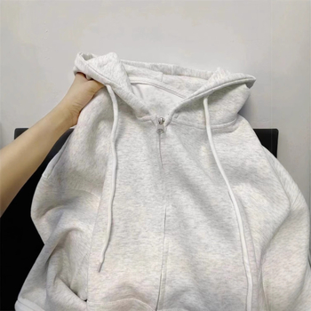 Ženski kapuljačasti kardigan s fleece podstavom, ultra kratak kroj, jedno dugme, Modal vlakno