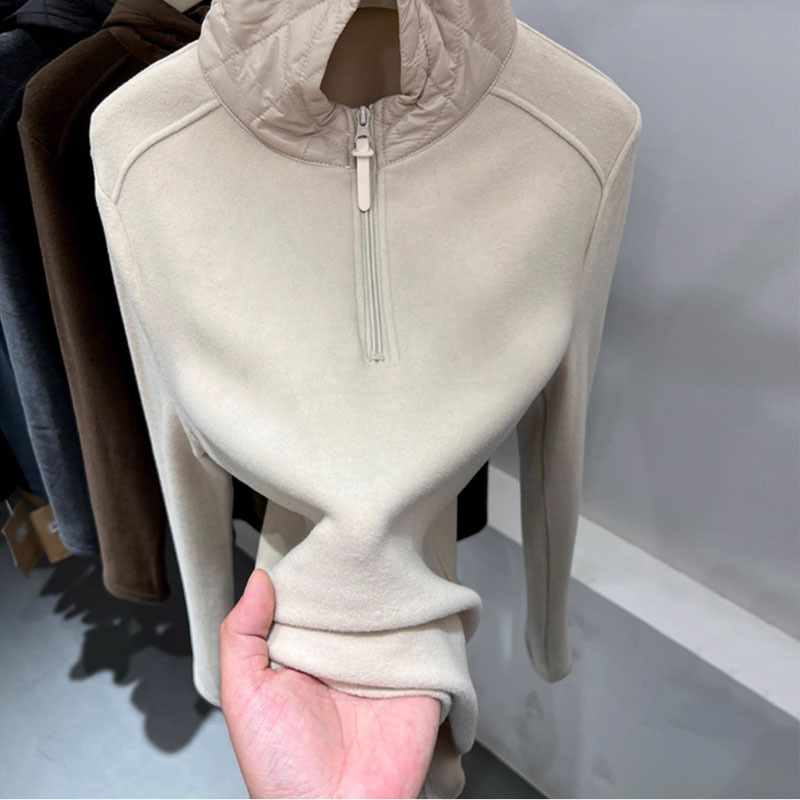 Ribani kapuljača s dugim rukavima, patchwork, poliester 70–80%, standardna duljina 50–65 cm, japansko-korejski casual stil