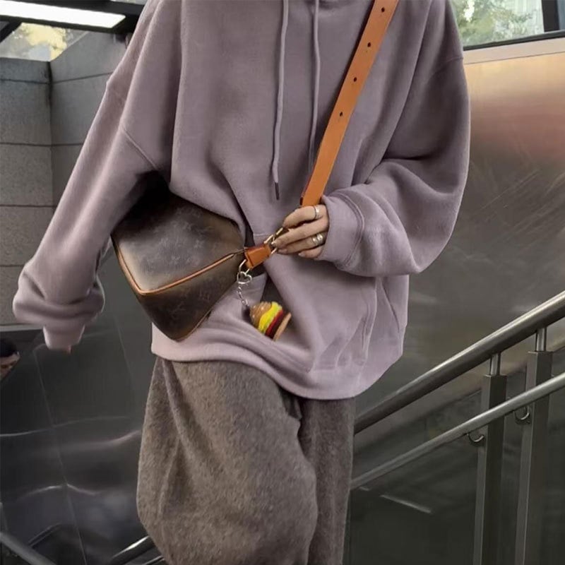 Hanorac cu glugă pentru femei, croială lejeră, material catifelat Modal, mâneci lungi, primăvara 2025