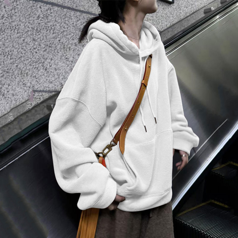 Hanorac cu glugă pentru femei, croială lejeră, material catifelat Modal, mâneci lungi, primăvara 2025