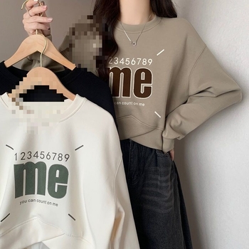 Ženski cropped sweatshirt s američkim retro printom, udoban kroj, prekršten dizajn, dugački rukavi, okrugli izrez