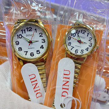 DN003 Ceas quartz luminos pentru femei, rezistență la apă 10 m, Mișcare 68, Carcasă și curea din aliaj