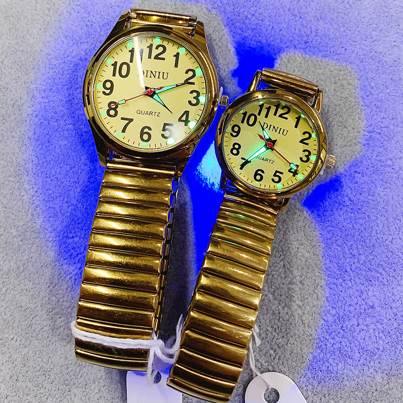 DN003 Ceas quartz luminos pentru femei, rezistență la apă 10 m, Mișcare 68, Carcasă și curea din aliaj