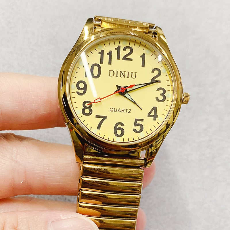 DN003 Ceas quartz luminos pentru femei, rezistență la apă 10 m, Mișcare 68, Carcasă și curea din aliaj