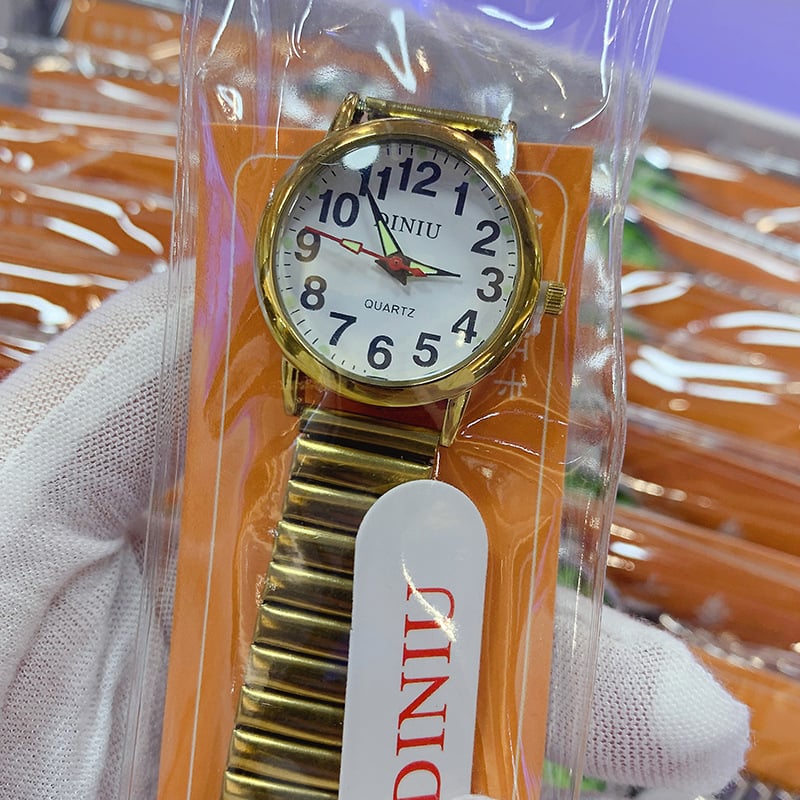 DN003 Ceas quartz luminos pentru femei, rezistență la apă 10 m, Mișcare 68, Carcasă și curea din aliaj