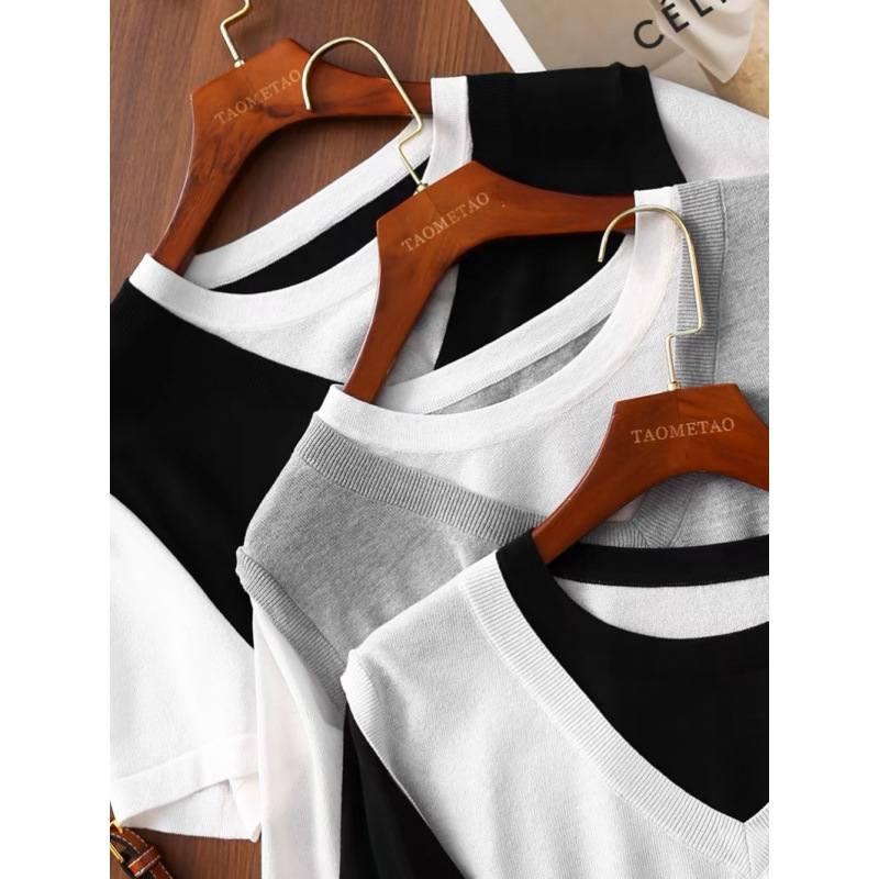 Pulover cu patchwork și dungi contrastante, poliester, aspect de două piese, croială slim, stil urban