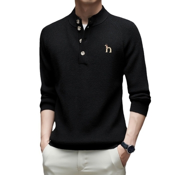 100% vilnos džemperis su stovinčia apykakle, ilgomis rankovėmis, storas, žieminis kasdienis stilius