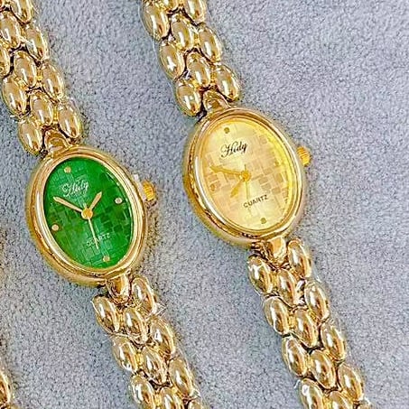 Ceas femei cu cadran oval în stil retro, mișcare quartz, afișaj analog, rezistent la apă pentru uz zilnic, Carcasă din aliaj