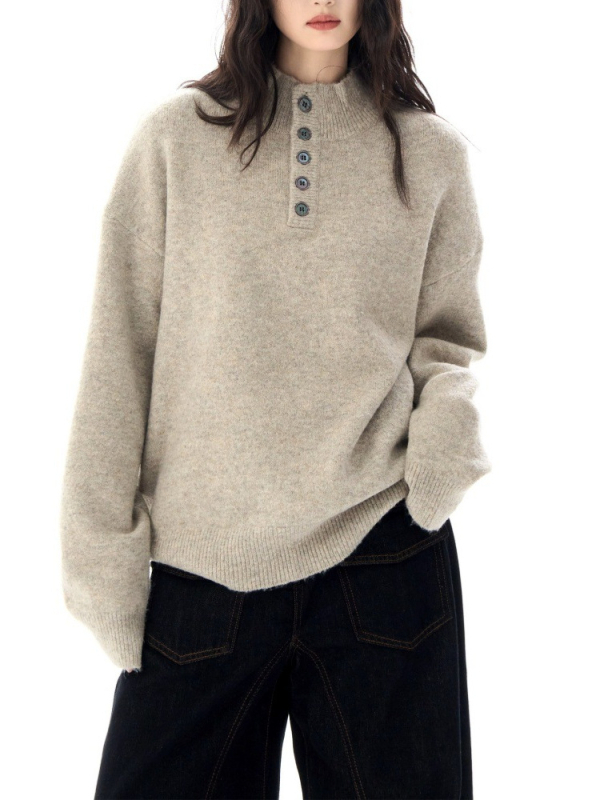 Pulover cu glugă pentru femei, guler înalt, croială lejeră, mâneci lungi, model unicolor, material poliester și nailon