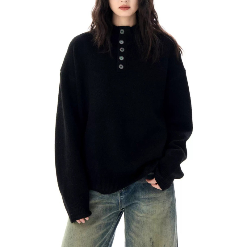 Pulover cu glugă pentru femei, guler înalt, croială lejeră, mâneci lungi, model unicolor, material poliester și nailon