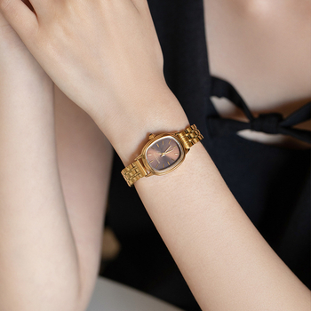 Duffy Goya DG726 ženski kvarcni sat s ovalnim cifernikom, kućište od legure, kaiš od nehrđajućeg čelika, vodootpornost 30M