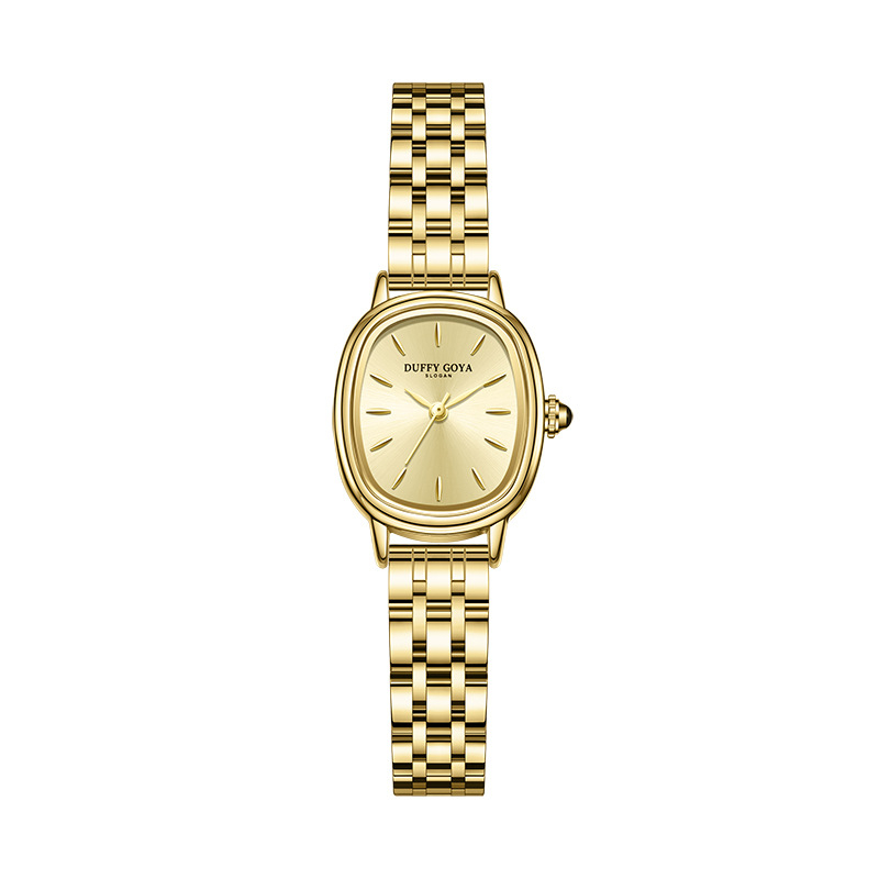 Duffy Goya DG726 ženski kvarcni sat s ovalnim cifernikom, kućište od legure, kaiš od nehrđajućeg čelika, vodootpornost 30M