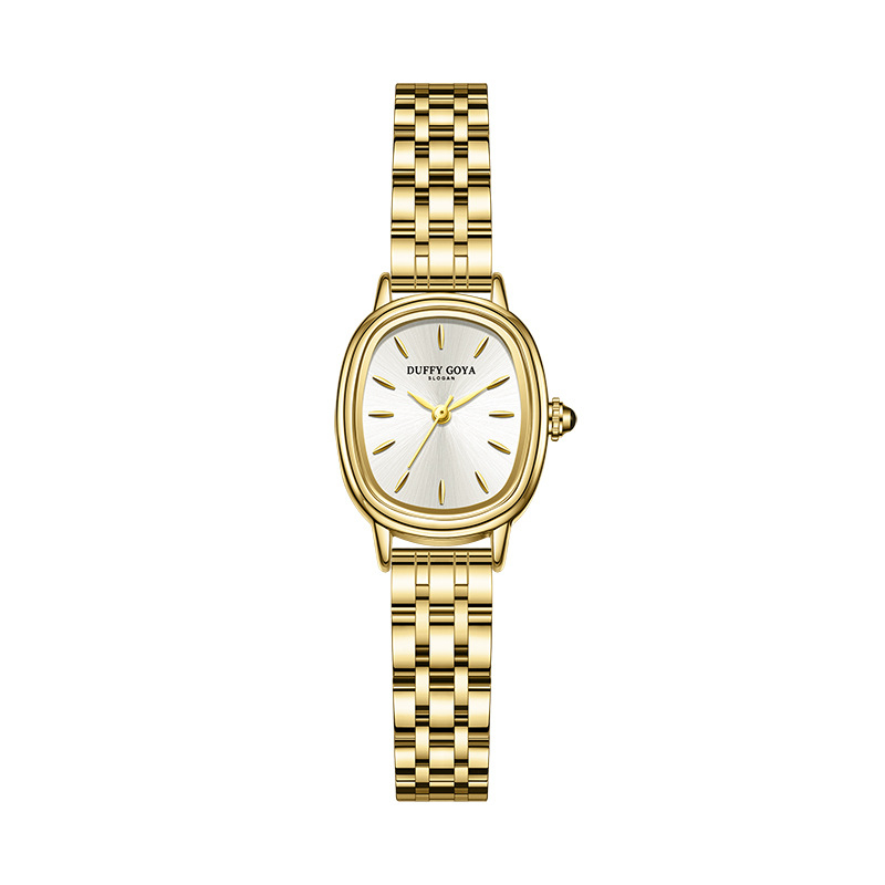 Duffy Goya DG726 ženski kvarcni sat s ovalnim cifernikom, kućište od legure, kaiš od nehrđajućeg čelika, vodootpornost 30M