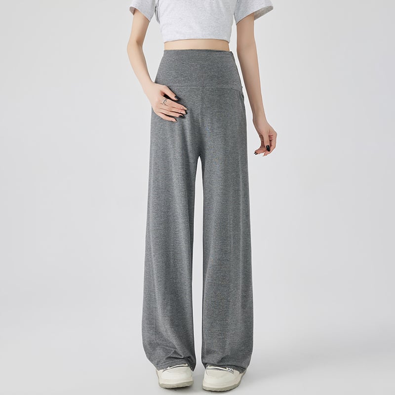 Trudničke široke hlače od modalnog materijala, lagane za ljeto, visoka elastičnost, podrška trbuhu