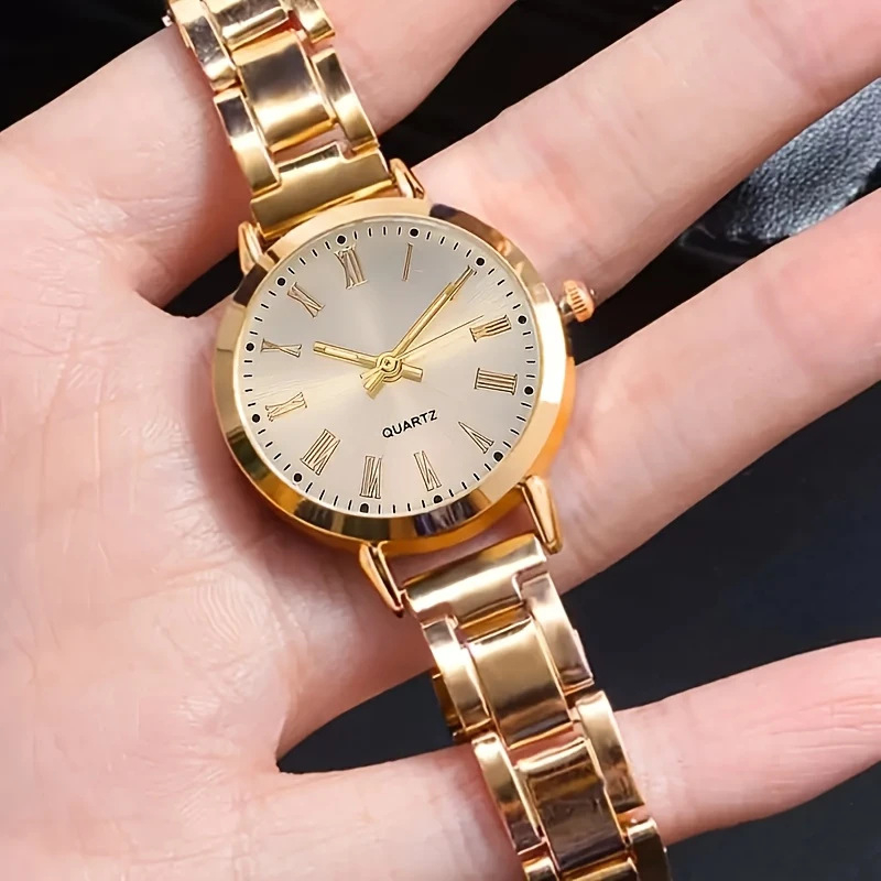 Ženski kvarcni sat s nehrđajućim čeličnim kaišem, okrugli brojčanik, model Z618, spiralna krunica