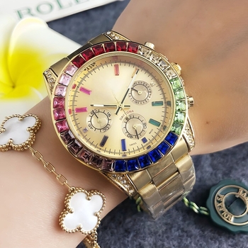 Rainbow Brand muški kvarc kronograf sat s narukvicom od nehrđajućeg čelika, promjer brojčanika 40,5 mm, debljina 13 mm, vijčana korona, MIYOTA pogon