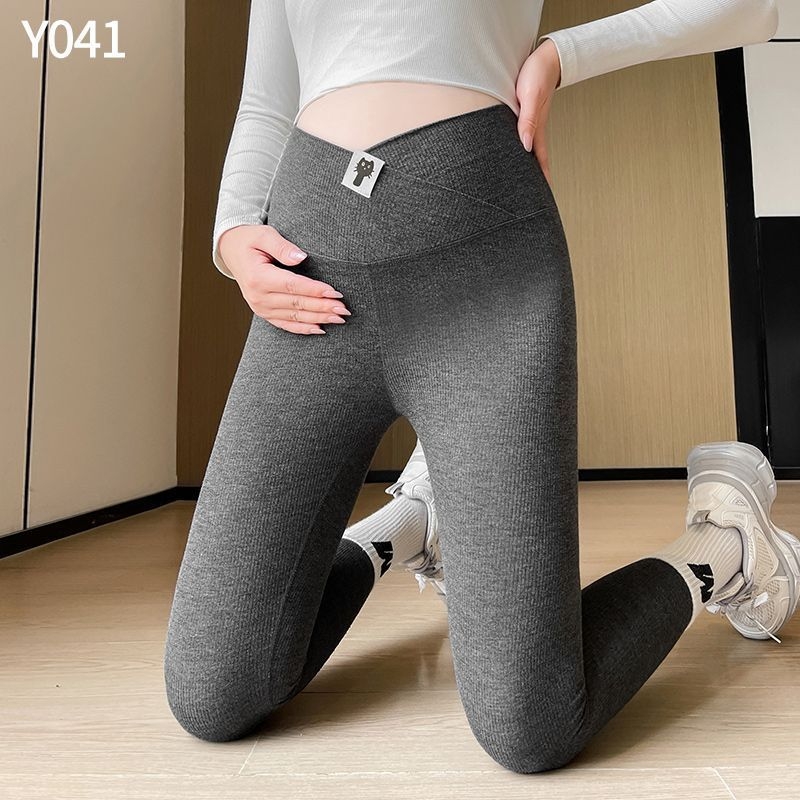 Trudničke skinny hlače s potporom za trbuh, tople, pamuk–poliesterska smjesa 50–70% i pamuk s zrakom 30–50%