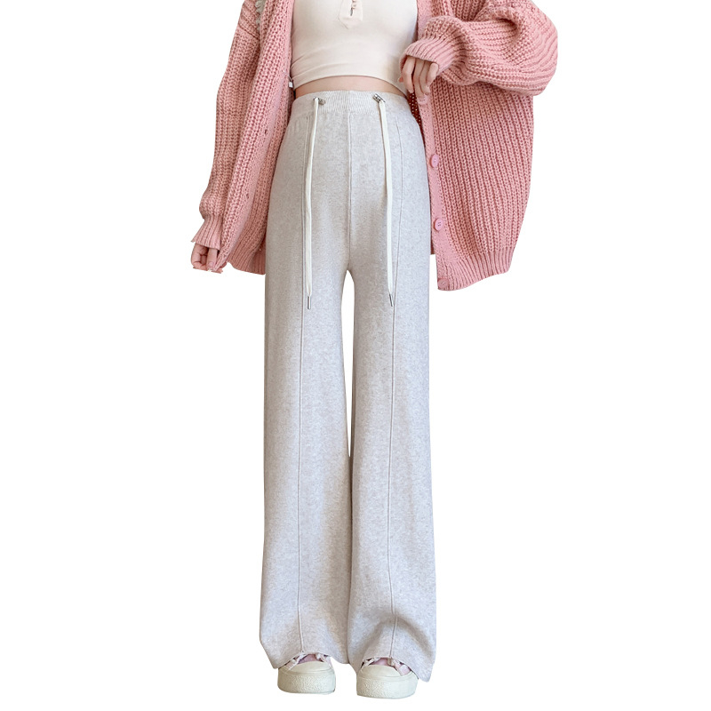 Pēc dzemdībām — grūtnieču bikses, adītas, taisnas, vēdera atbalsts