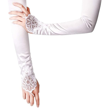 Γυναικείοι σατέν γάντες για μασκέ 1920s – διακοσμητικά, με μακρύ δάχτυλο, άνοιξη 2023