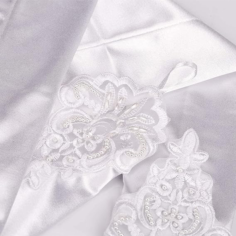 Γυναικείοι σατέν γάντες για μασκέ 1920s – διακοσμητικά, με μακρύ δάχτυλο, άνοιξη 2023