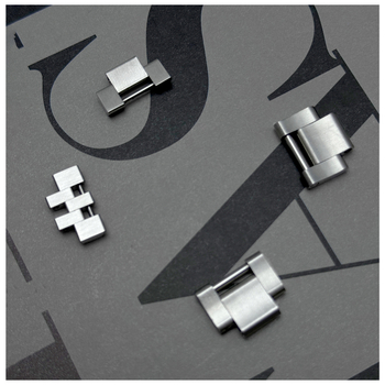 Extensie pentru curea de ceas din oțel inoxidabil — Time Chain Strap, compatibil cu curea Rolex din oțel, lansare vară 2025 (Brand: Time Chain Strap; Material: oțel inoxidabil; Compatibilitate: curea Rolex din oțel; Lansare: Vară 2025)