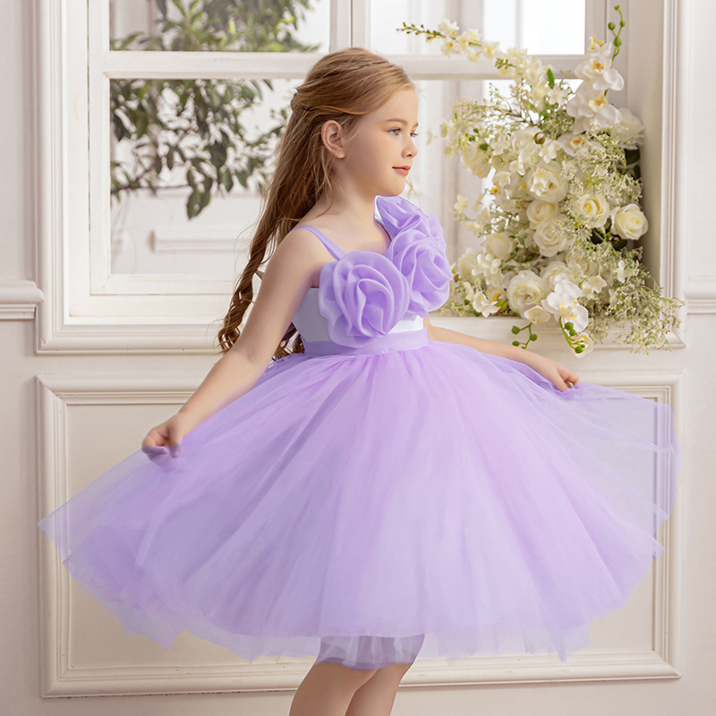 Bērnu kleita ballēm un skatuves izrādēm, meitenēm 3-8 gadi, 100% poliester, oderējums kokvilna