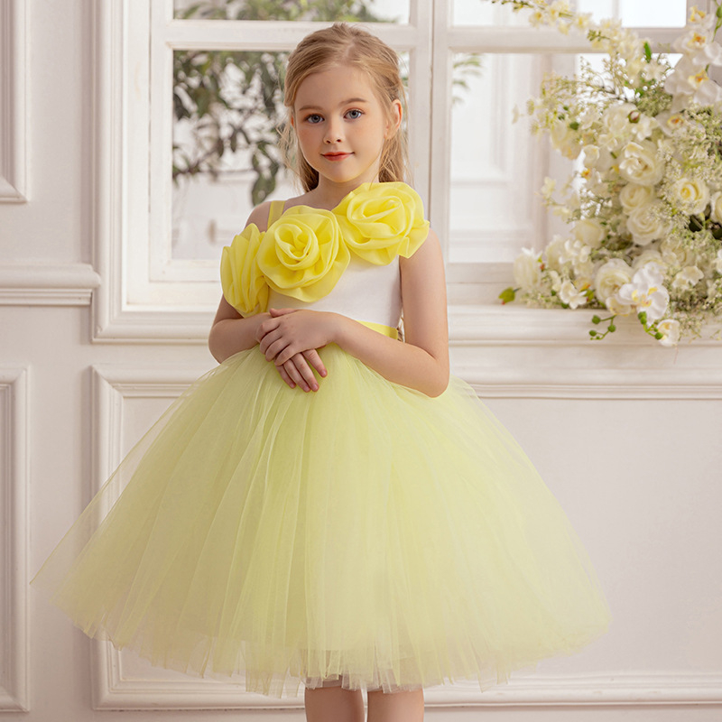 Bērnu kleita ballēm un skatuves izrādēm, meitenēm 3-8 gadi, 100% poliester, oderējums kokvilna