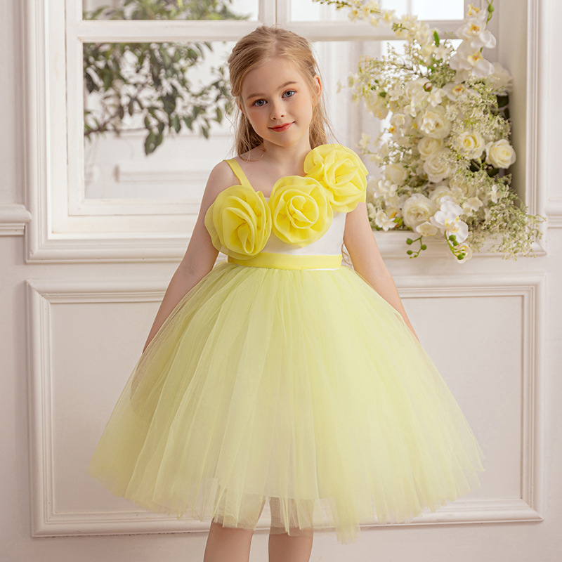 Bērnu kleita ballēm un skatuves izrādēm, meitenēm 3-8 gadi, 100% poliester, oderējums kokvilna