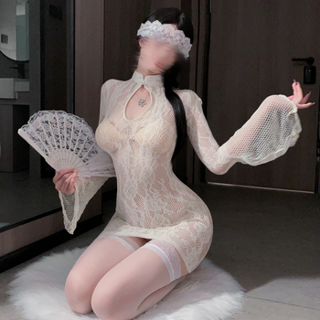 Cheongsam aluspesu võrguline läbipaistvus, uus hiina stiil, polüester 90–95%