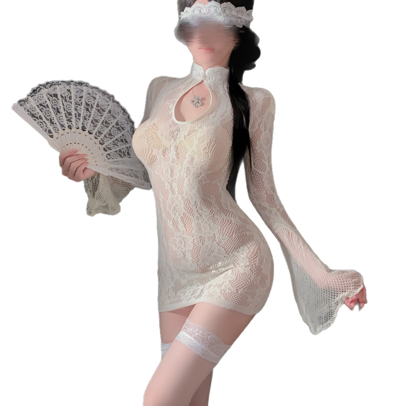 Cheongsam aluspesu võrguline läbipaistvus, uus hiina stiil, polüester 90–95%