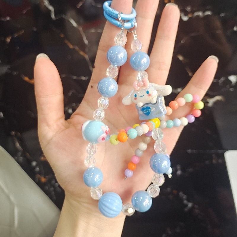 Ručno nanizani lanac za telefon s motivom leptira, plastika/smola, ljeto 2024, nježan stil, auto ukras