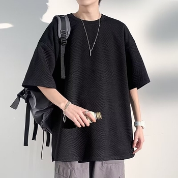 Marškinėliai, 320 g sunkus vaflių audinys, raglano trumpomis rankovėmis, apvali kaklo linija, poliesteris