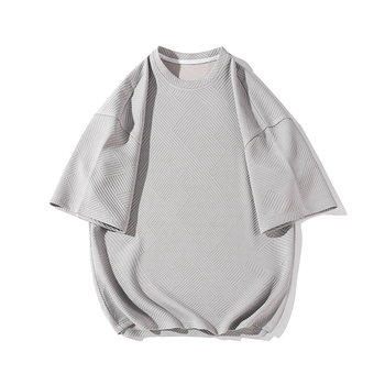 Vyrų marškinėliai su apvaliu kaklu, 3/4 rankovės, džakardiniai poliesteriai, kvėpuojantys