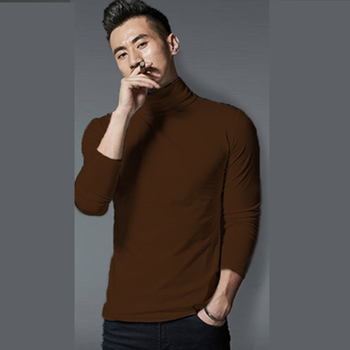 Vyrų fliso marškiniai su aukštu kaklu, ilgomis rankovėmis - Leisure Puloveris, poliesteris, vientisas raštas, žiema pavasaris ruduo